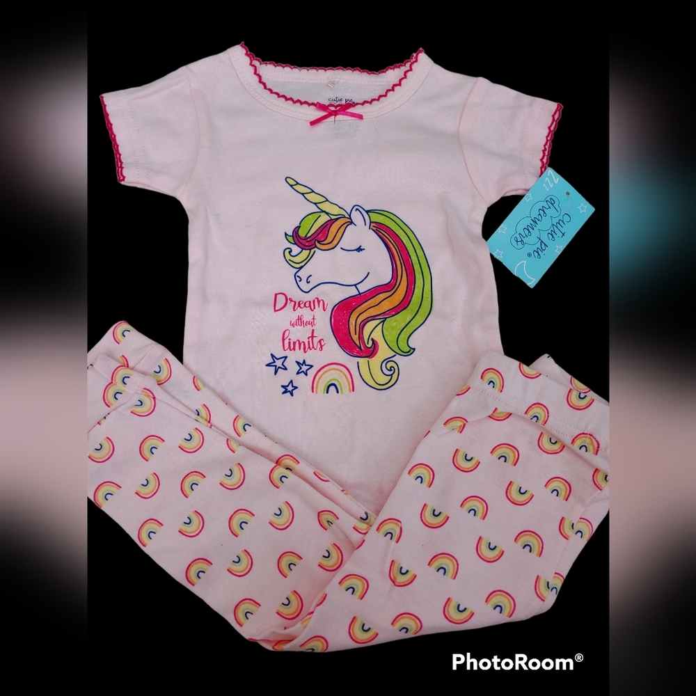 Unicorn Pony Pajama 2pc set girls 12 month